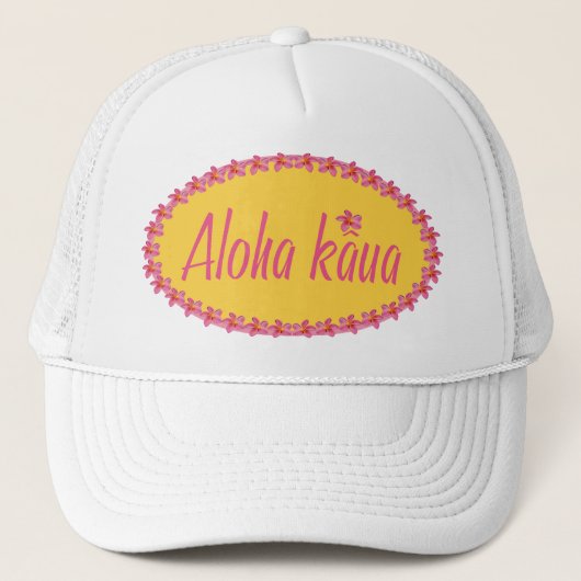 Aloha kaua-Gelb Truckerkappe (Vorderseite)