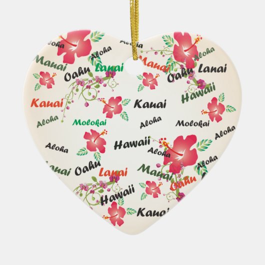 aloha, Kauai, Hawaii, Oahu, Maui, lanai Keramik Ornament (Vorne)