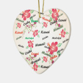 aloha, Kauai, Hawaii, Oahu, Maui, lanai Keramik Ornament (Links)