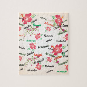 aloha, Kauai, Hawaii, Oahu, Maui, lanai Puzzle