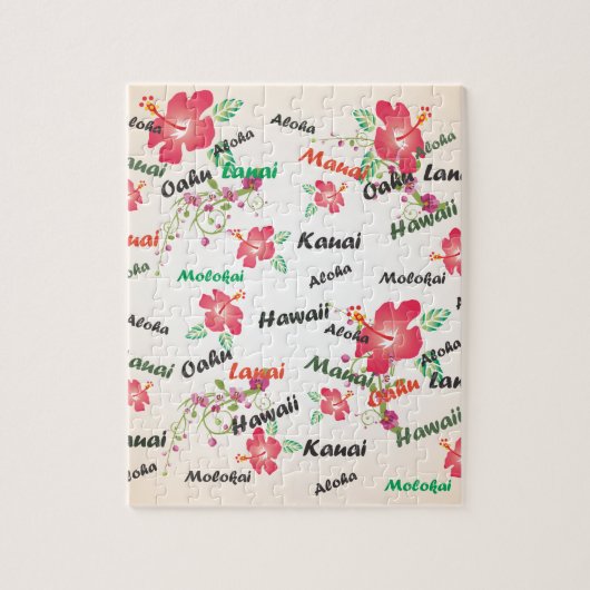 aloha, Kauai, Hawaii, Oahu, Maui, lanai Puzzle (Vertikal)