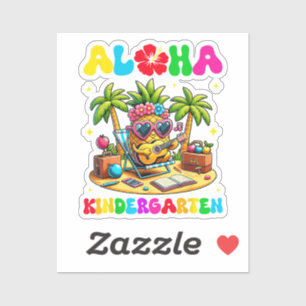 Aloha Kindergarten Ananas Hawaii Zurück zur Schule Aufkleber