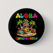 Aloha Kindergarten Ananas Hawaii Zurück zur Schule Button (Vorderseite)