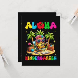 Aloha Kindergarten Ananas Hawaii Zurück zur Schule Einladung