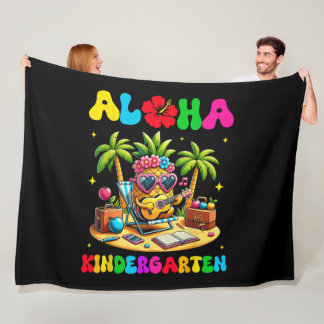 Aloha Kindergarten Ananas Hawaii Zurück zur Schule Fleecedecke