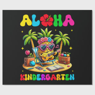 Aloha Kindergarten Ananas Hawaii Zurück zur Schule Geschenkpapier