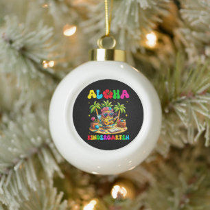 Aloha Kindergarten Ananas Hawaii Zurück zur Schule Keramik Kugel-Ornament
