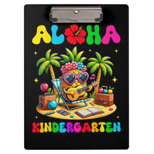 Aloha Kindergarten Ananas Hawaii Zurück zur Schule Klemmbrett