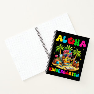 Aloha Kindergarten Ananas Hawaii Zurück zur Schule Notizblock