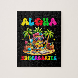 Aloha Kindergarten Ananas Hawaii Zurück zur Schule Puzzle