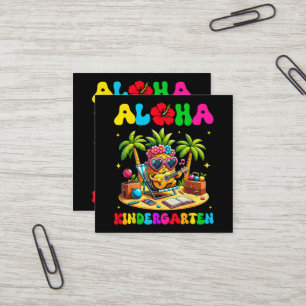 Aloha Kindergarten Ananas Hawaii Zurück zur Schule Quadratische Visitenkarte