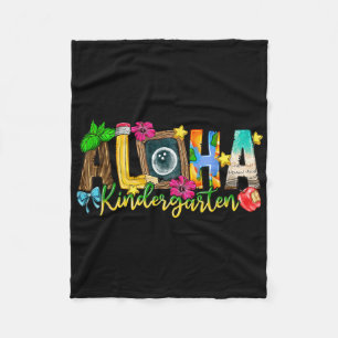 Aloha Kindergarten Teacher Life Summer Beach Vacat Fleecedecke