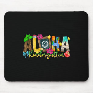 Aloha Kindergarten Teacher Life Summer Beach Vacat Mousepad