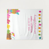 Aloha-Klasse 2024 Abschluss Luau Backdrop Wandteppich (Vorderseite (Horizontal))