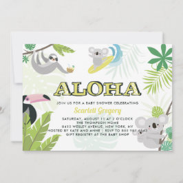 Aloha Koala Tropical Baby Dusche Einladung
