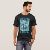 Aloha Kona Hawaii Palm Tree Hawaiian Island Tropic T-Shirt (Vorne ganz)