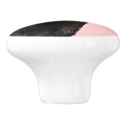 Aloha Kuh, Lei, rosa Fun Sommerzeit Keramikknauf (Seitenansicht)