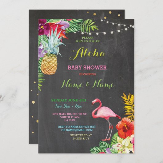 Aloha laden der helle einladung (Vorne/Hinten)