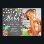 Aloha laden tropisches Geburtstags-Party Hawaii Einladung<br><div class="desc">♥ A perfekte Weise,  Ihre Gäste zu Ihrem kleinen einzuladen irgendjemandes Geburtstag! Ein tropisches luau Thema für einen Hawaii-Geburtstag.</div>