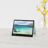 Aloha leben Grußkarte, Malerei von Südmaui Karte (Gelbe Blume)