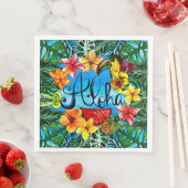 Aloha - Lebensmittel und Sommerdesign für tropisch Serviette (Beispiel)