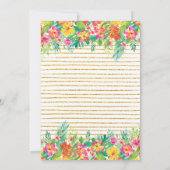 Aloha Let's Flamingle Luau Birthday Party Einladung (Rückseite)