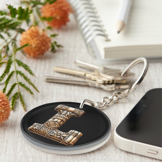 Aloha Letter L Custom Initial Schlüsselanhänger (Vorderseite rechts)