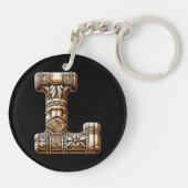 Aloha Letter L Custom Initial Schlüsselanhänger (Rückseite)