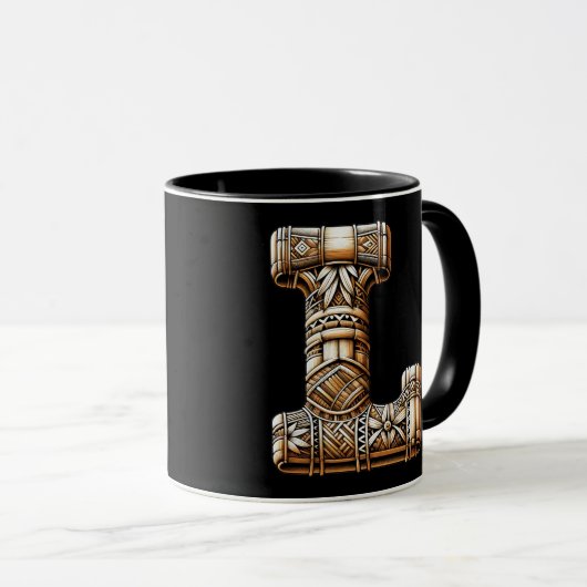 Aloha Letter L Custom Initial Tasse (VorderseiteRechts)