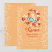 Aloha Liebe Luau Verlobung Einladung (Vorne/Hinten)