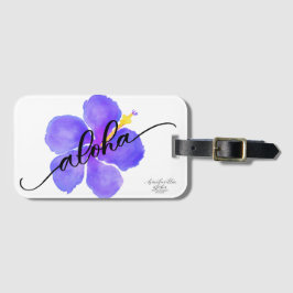 Aloha lila Hibiskus-Taschen-Umbau Gepäckanhänger