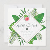 Aloha Luau Beach Hochzeit Einladung (Vorderseite)