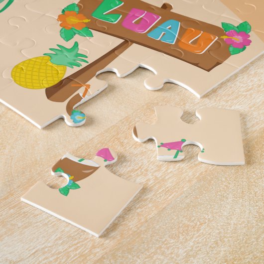 Aloha Luau Beach Red Hair Girl Jigsaw Puzzle (Seite)