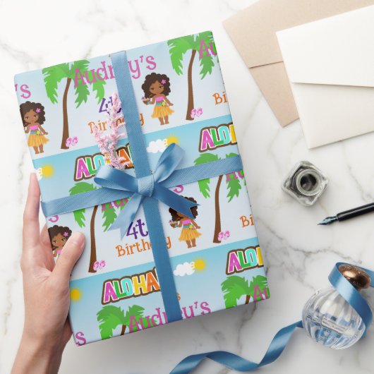 Aloha Luau Birthday Geschenkpapier (Schenken)