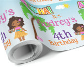 Aloha Luau Birthday Geschenkpapier (Rolleneckpunkt)