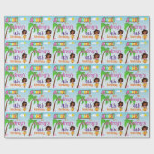 Aloha Luau Birthday Geschenkpapier (Flach)