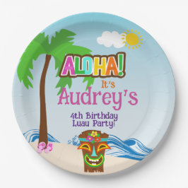 Aloha Luau Birthday Pappteller