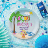 Aloha Luau Birthday Pappteller (Party)