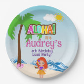 Aloha Luau Birthday Pappteller (Vorderseite)