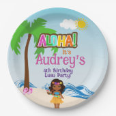 Aloha Luau Birthday Pappteller (Vorderseite)
