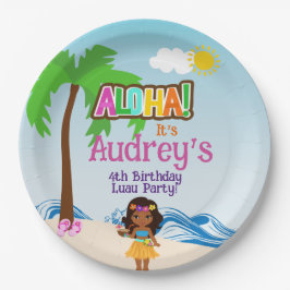 Aloha Luau Birthday Pappteller