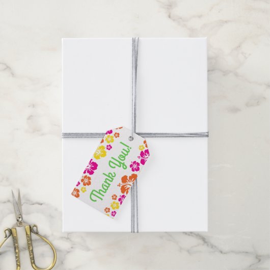 Aloha Luau Birthday Party Geschenkanhänger (Mit Garn)