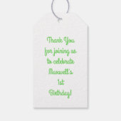 Aloha Luau Birthday Party Geschenkanhänger (Rückseite)