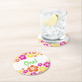 Aloha Luau Birthday Party Runder Pappuntersetzer (Vor Ort)