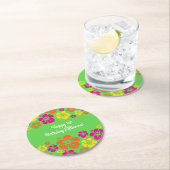Aloha Luau Birthday Party Runder Pappuntersetzer (Vor Ort)