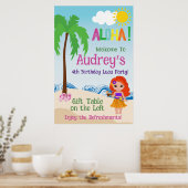 Aloha Luau Birthday Poster (Küche)