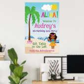 Aloha Luau Birthday Poster (Heimbüro)