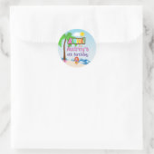Aloha Luau Birthday Runder Aufkleber (Tasche)