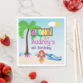Aloha Luau Birthday Serviette (Beispiel)