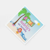 Aloha Luau Birthday Serviette (Ecke)
